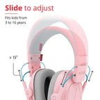 Alpine Muffy Kids - Hearing Protection - CE & ANSI Certified - Adjustable for Ages 3-16 years - Noise Cancelling Headphones - 25dB Sound Reduction Ideal for Protection and Concentration Aid - Pink