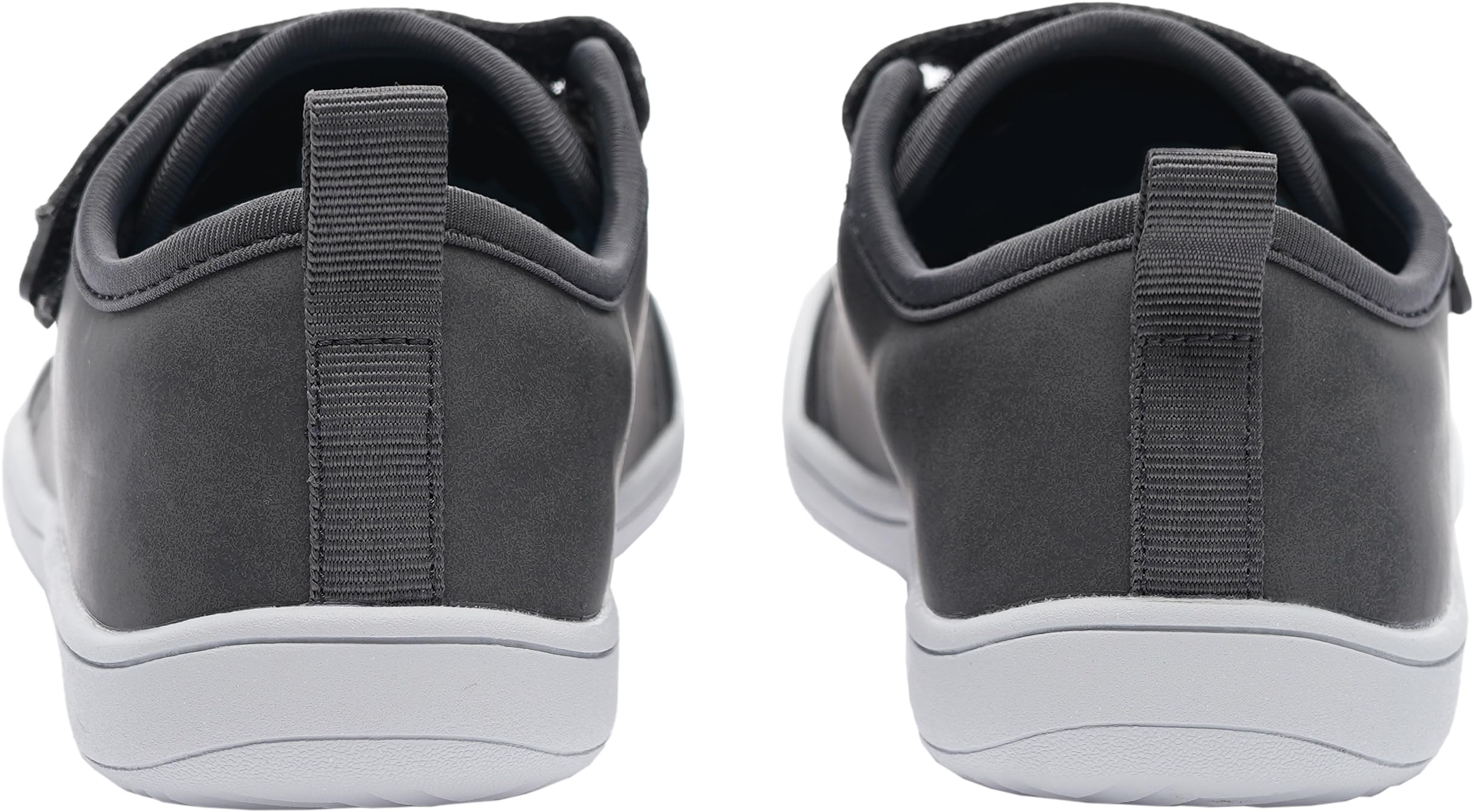 WHITIN Kids Barefoot Shoes for Boys Girls Wide Width Waterproof Minimalist Zero Drop Fashion Sneakers Size 10.5 Little Leather School Athletic Walking Footwear Grey 28